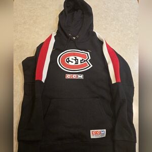 St. Cloud State Huskies CCM Black Hoodie. Adult Small.